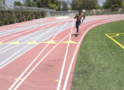 Track With a Man Running
