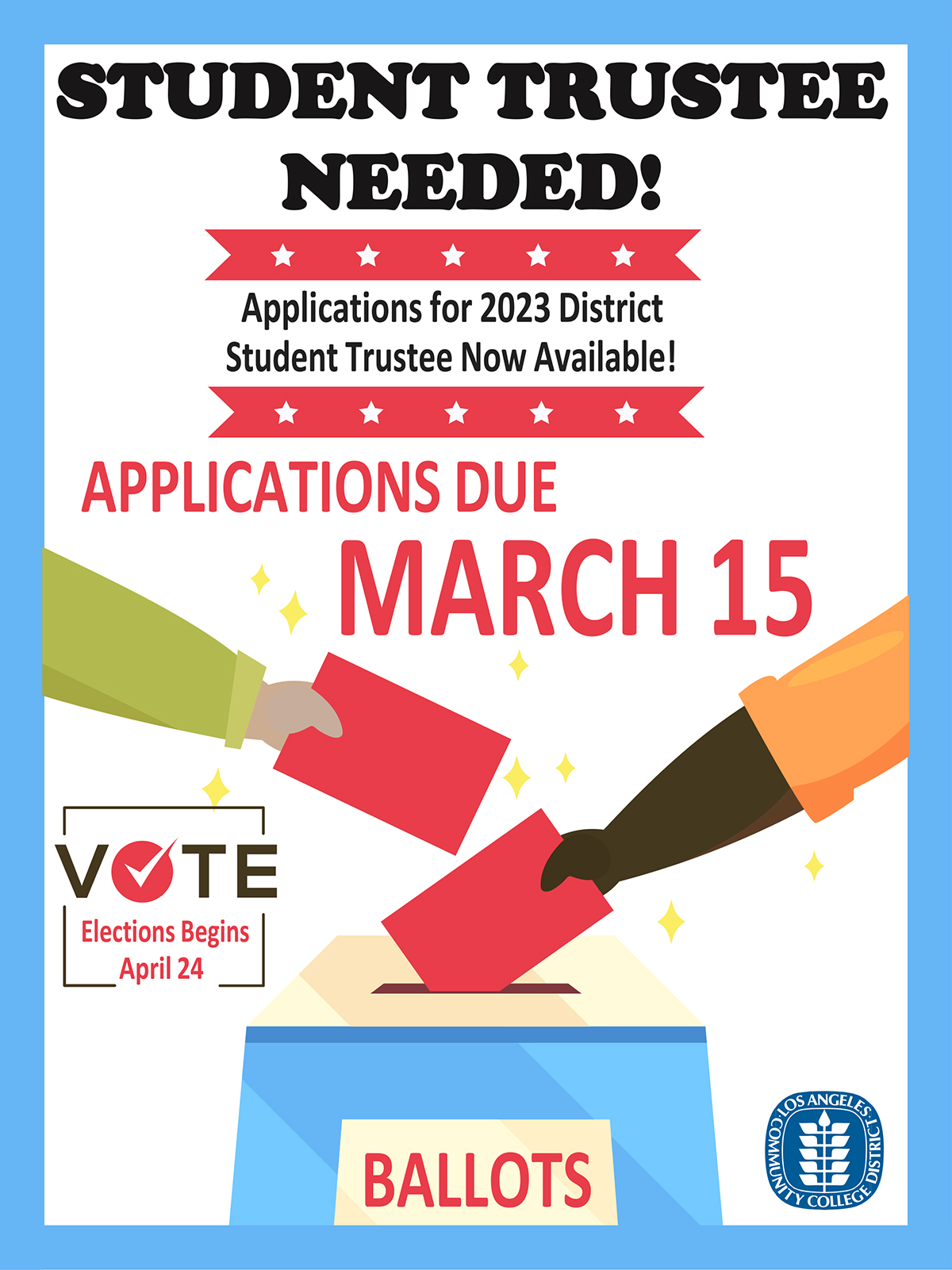Flyer for 2023 Student Trustee