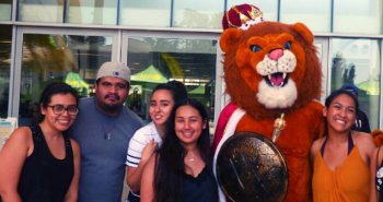 Students with mascot