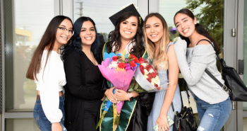 LAVC graduate with friends