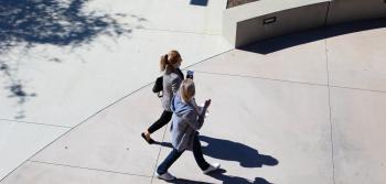 Two Students Walking