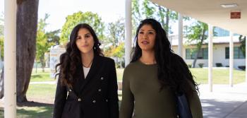 Students Walking Through Campus
