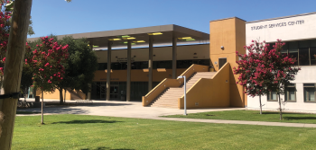 East facing side of the Student Services Center