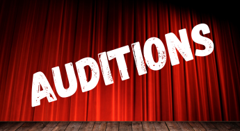Stage with the words auditions