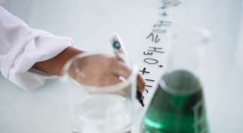 Writing a chemical formula on white board