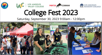 College Fest 2023 with LAUSD, LAVC, LAPC & LAMC logos