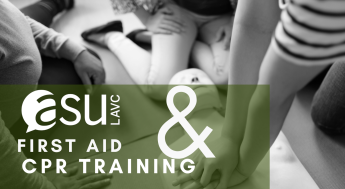 first aid mannequin in black and white with test that reads first aid and cpr training