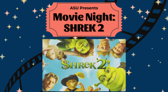 Shrek 2 movie poster Green and sky blue