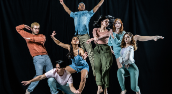 Dancers performing a modern dance