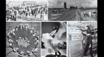 Collage of historial photos of the San Fernando Valley and LA Valley College