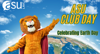 horizon of planet earth with the orange lion mascot