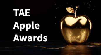 TAE Apple Awards with a golden apple
