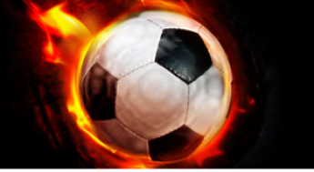 soccer ball on fire