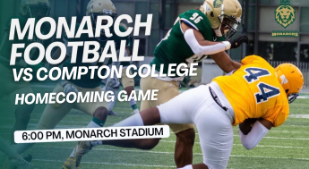 Monarchs football team competes against Compton College for their Homecoming game.