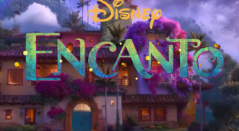 colorful house with the text disney encanto