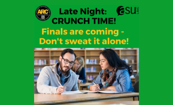 Students studying at Late Night Crunch Time