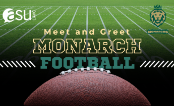 football field with letter that read monarch football 
