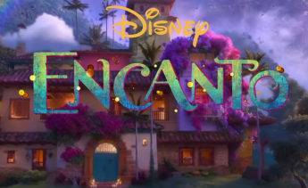 colorful house with the text disney encanto