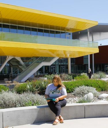 Student Jacqueline Cardenas Sitting Outside