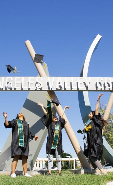 Graduates Throwing Hats