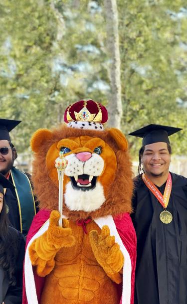 LA College Promise Graduates and Mascot