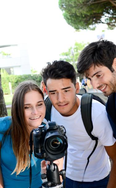 Photography Students during class with Instructor