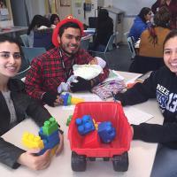 Students Practicing Child Care