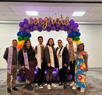 Counselors with Pride Center Students at Lavender Graduation 2024