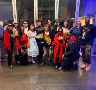 queer students posing for the annual unique ball 
