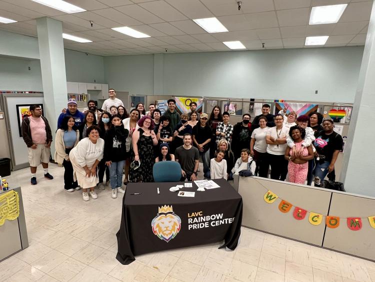 Rainbow Pride Center students posing for Queer Gaymer Night