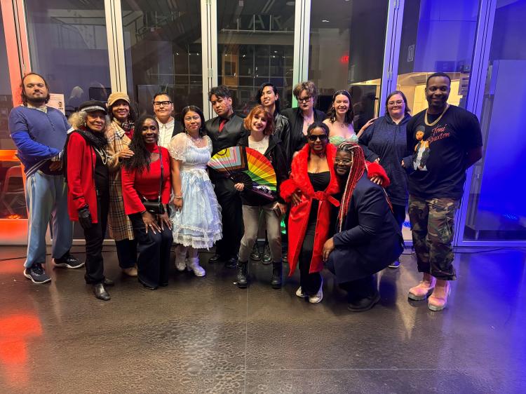 queer students posing for the annual unique ball 