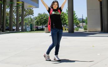 Student at Services Building