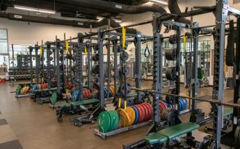 Free weights in the LAVC Weight Room