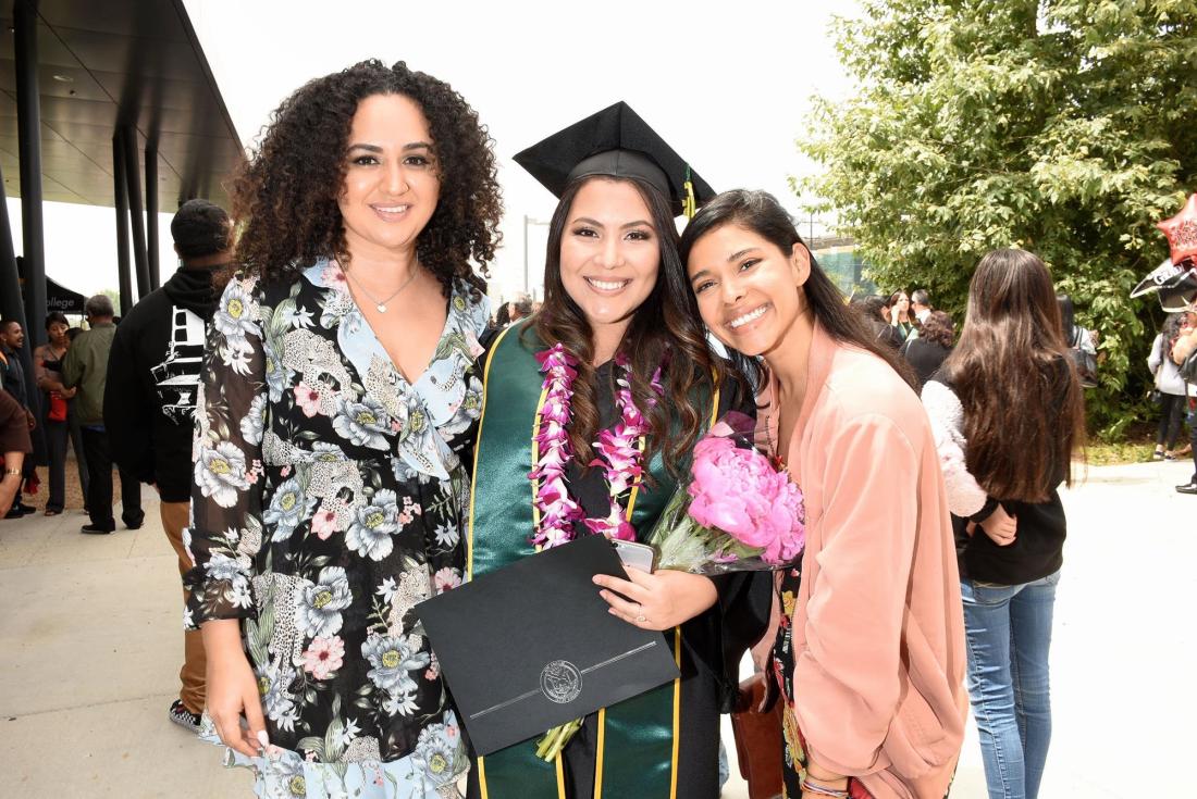 Graduated Girl with her Familiy Picture