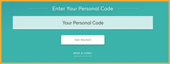 Enter Your Personal Code