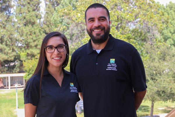 Alex Ojeda and Jessica Ruiz Smiling