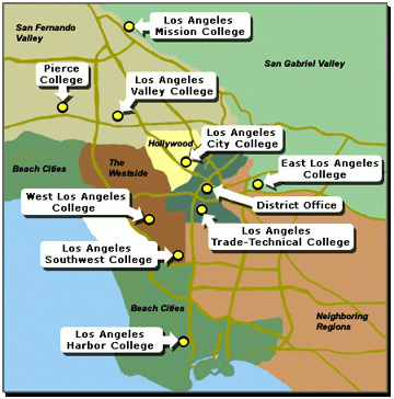 Map of Colleges