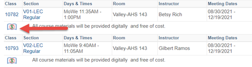 Cost of Courses Material Screenshot