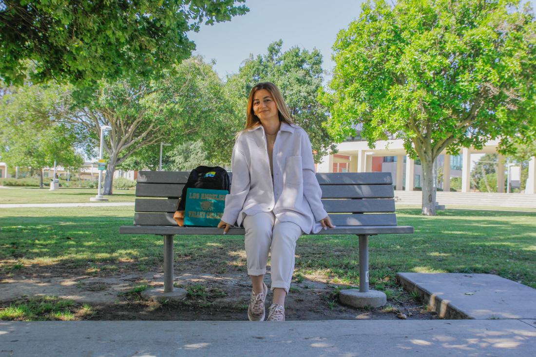 Girl Sitted at LAVC Campus