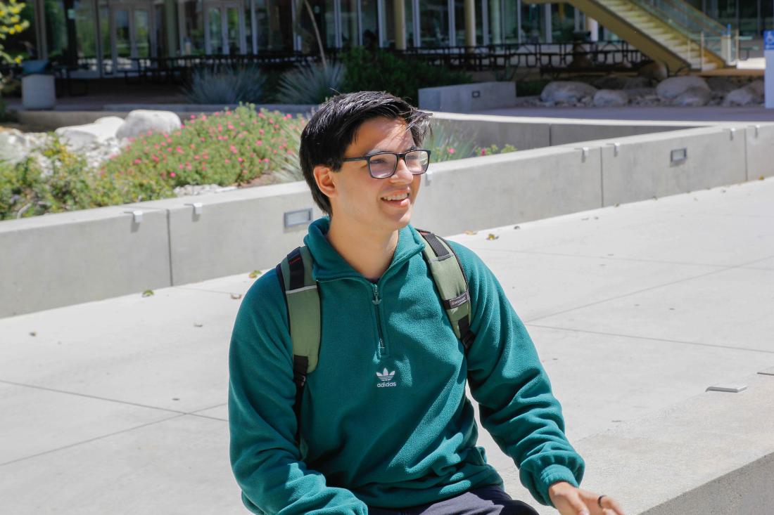 Student Smiling in Building