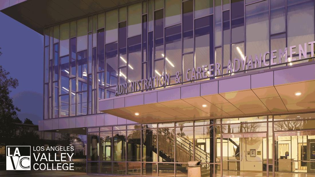 Los Angeles Valley College Building in Night