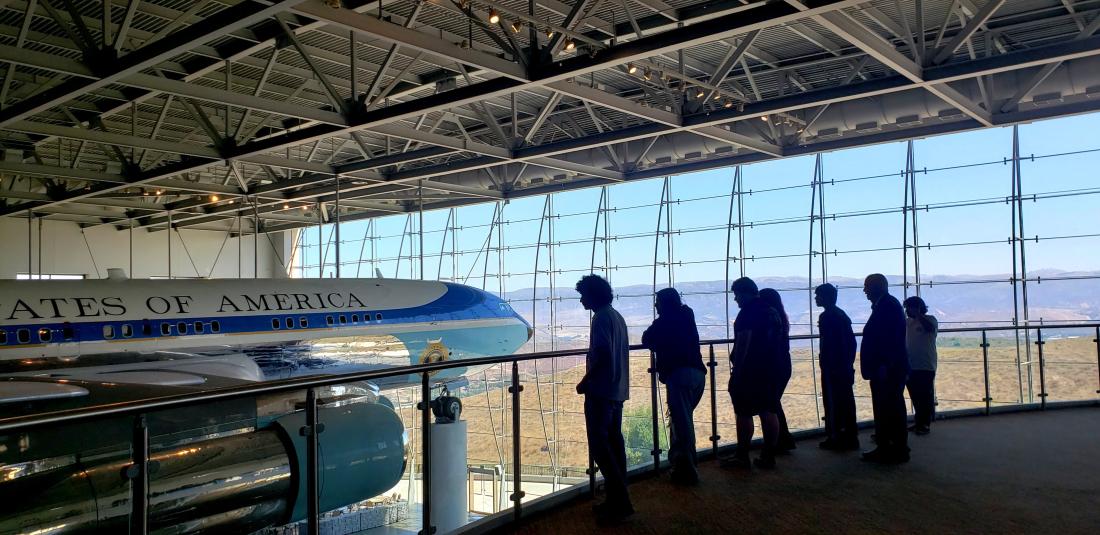 Students Viewing Airplane