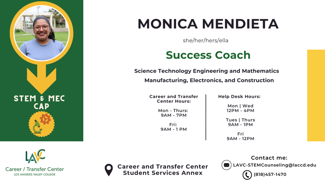 Monica Mendieta STEM and MEC Contact Card