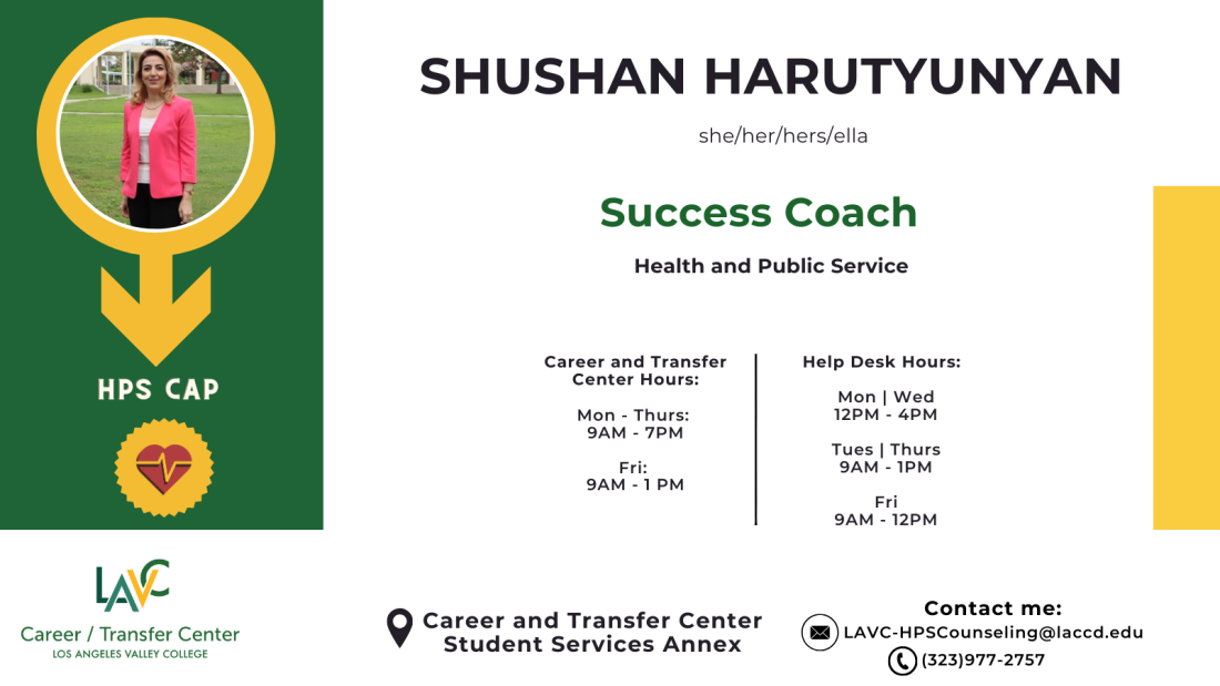 Shushan Harutyunyan Health and Public Service Contact Card