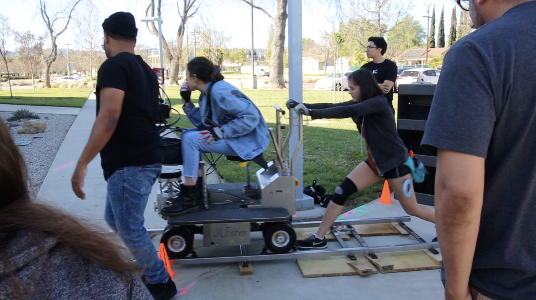 Students on film shoot