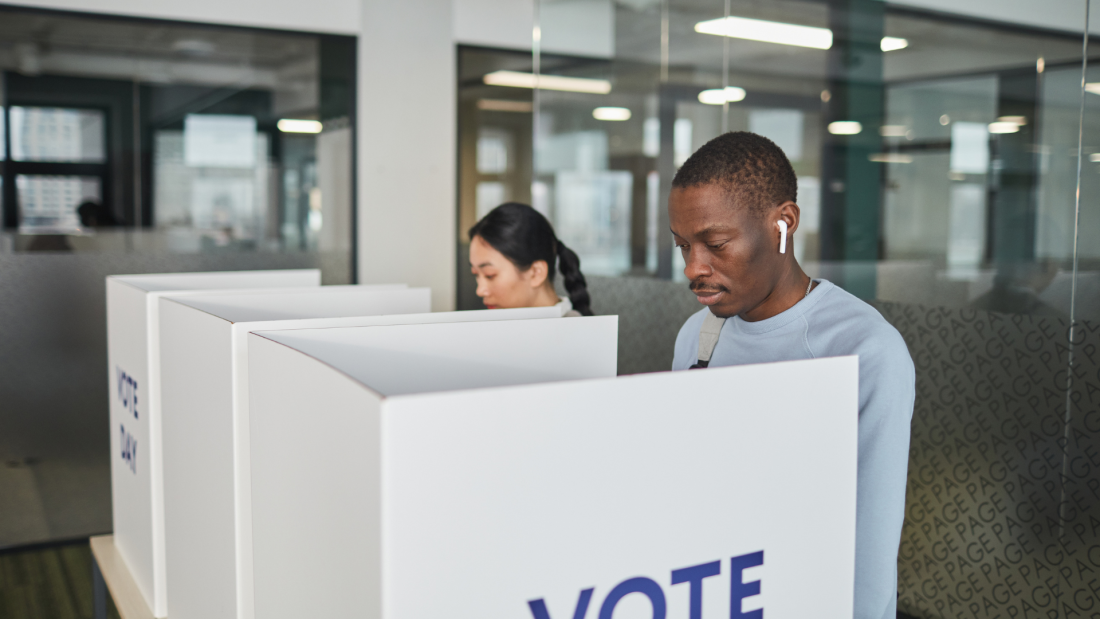 People voting at a Vote Center