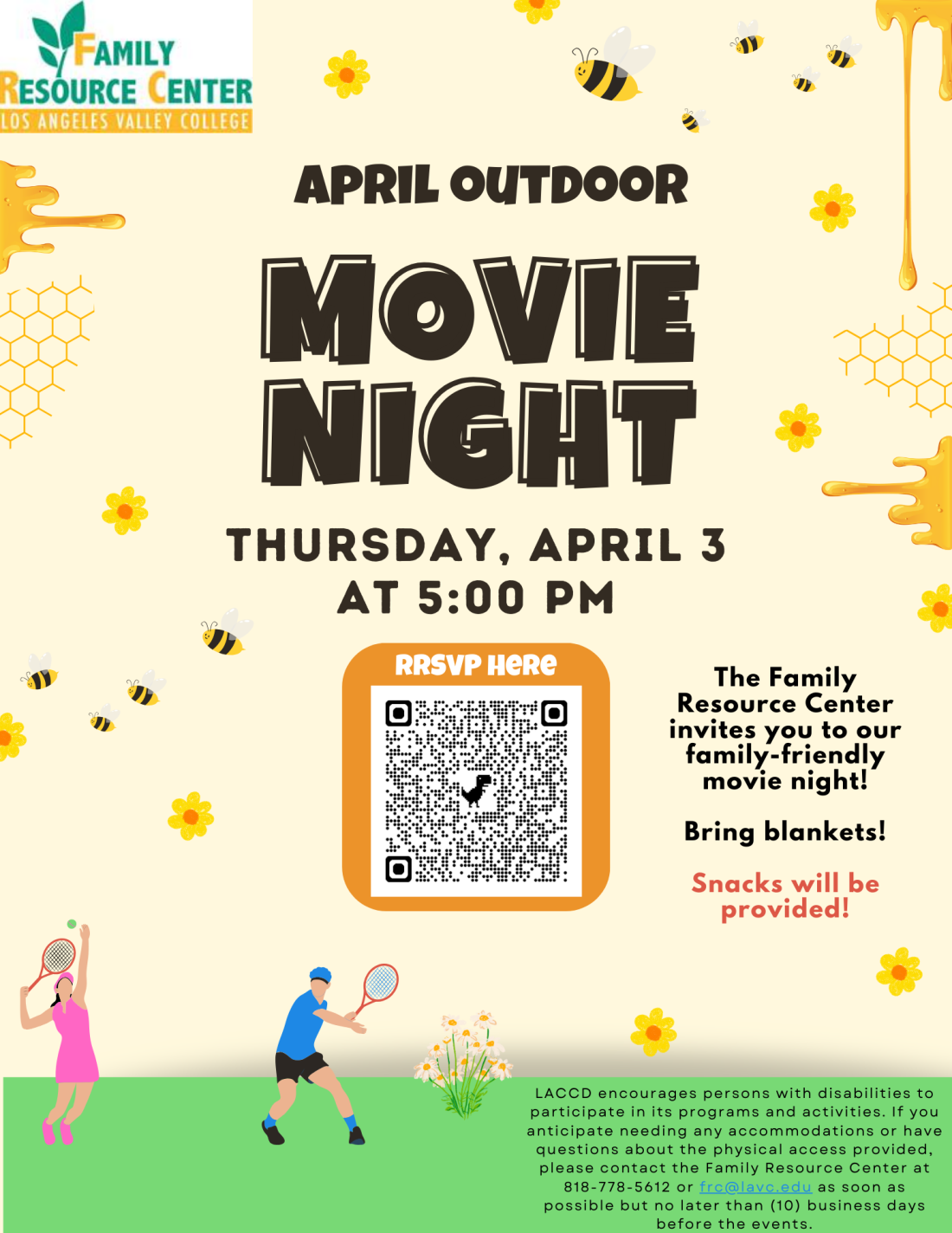 Bee Movie night flyer