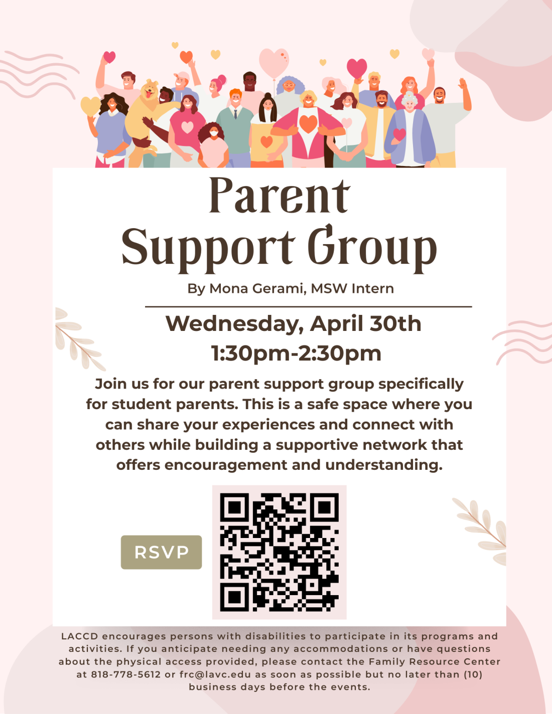 Parent support group flyer
