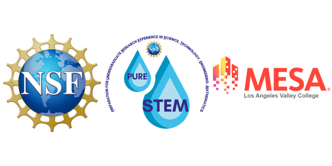 Banner with NSF, PURE STEM, and MESA logos