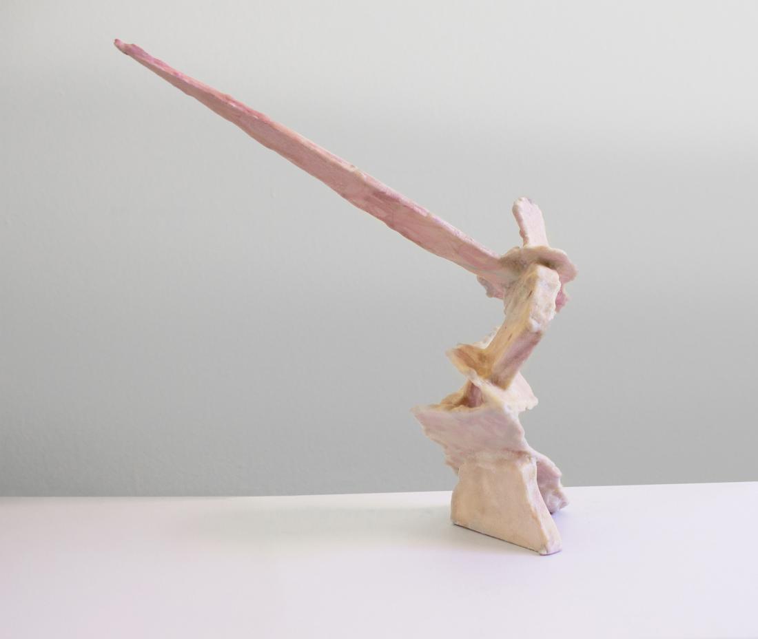small pink abstract sculpture